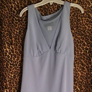Connected powder blue high low dress